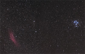 The California Nebula & Seven Sisters