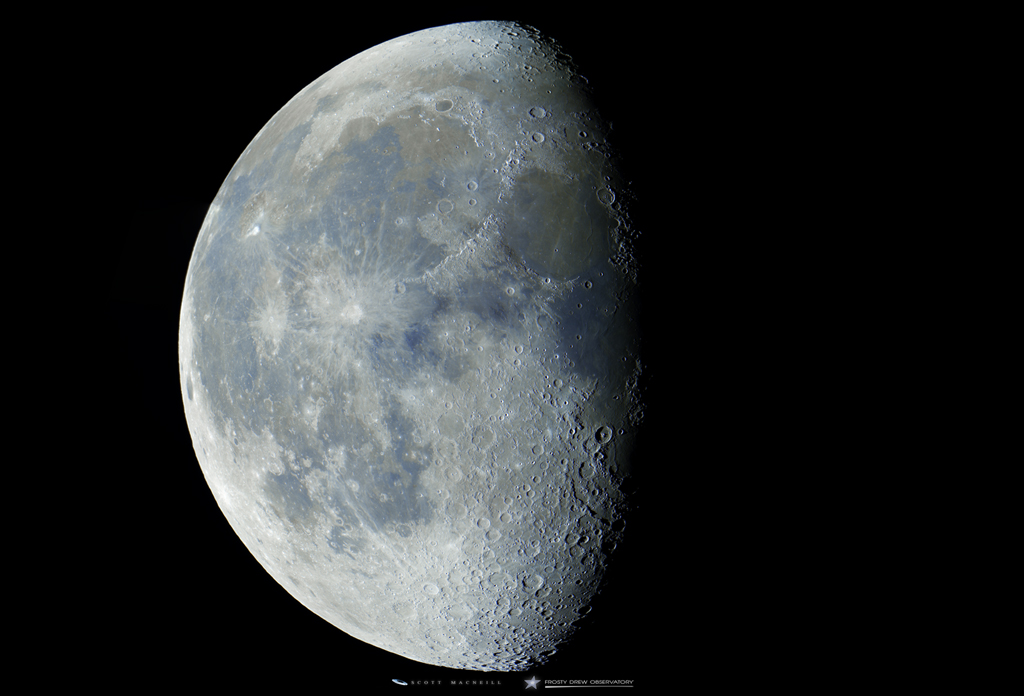 78% Waning Gibbous Moon in Color